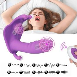Wear Dildo Butterfly Vibrator sexy Toy Women Orgasm Masturbator G Spot Massager Clit Stimulate Remote Control Panties Vibrators