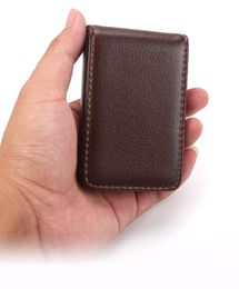 Wholesale Card Holder Wallet case PU Leather Minimalist Men's Business With Magnetic Closure support Customised logo