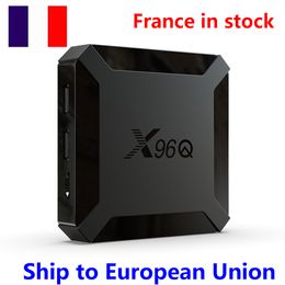 Ship from france 10pcs of X96Q Android 10.0 10 TV Box Allwinner H313 Quad Core Support Smart Wifi 2GB 16GB and 10pcs of i8 backlight mouse