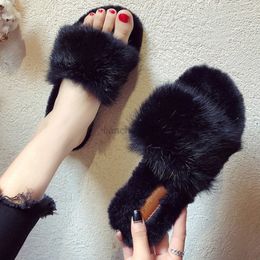 Womens Fluffy Furry Slippers Autumn Winter Faux Fur Floor Shoes Ladies Luxury Plush Home Slipper Woman Indoor Warm Cotton Shoes G220816