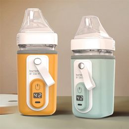 USB Charging Bottle Warmer Bag Insulation Cover Heating Bottle for Warm Water Baby Portable Infant Travel Accessories 220512
