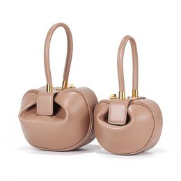 Evening Bags Genuine Leather Women Fashion Clutch Handbags Lady Tote Wrist Top Handle Bag