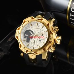 ksa Men's Sports Watch Skull Shape Fashion Casual Big Dial Comfortable Rubber Strap Male Wristwatch Reloj de cuarzo para hombre