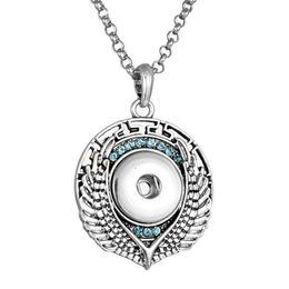 Noosa 18mm Snap Button Necklace Silver Colour Link chain Necklaces For Women Ginger Snaps Buttons Jewellery D004