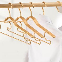 5pcs Metal Clothing Hanger Aluminium Alloy Non-Slip Thicken Winter Coat Hanging Rack Home Space Saver Storage Clothes Hangers 220408