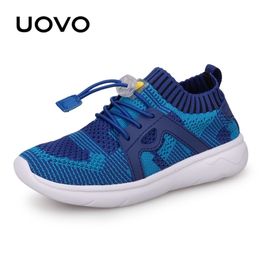 UOVO Kids Sport Shoes Boys Running Shoes Spring Children Breathable Mesh Shoes For Boys And Girls Fashion Sneakers 27#-37# LJ201202