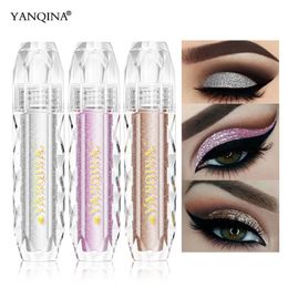 YANQINA Bright Flash Glitter Eye Shadow Liquid Shinning Luminous Eyeshadow Make up Cosmetics Shimmer Diamond Shadows Eyes Makeup