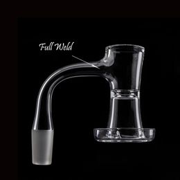 Full Weld Bevelled Edge Hourglass Slurper Smoke Quartz Banger Nails With Male Female All-In-One Frosted Suit For Glass Water Bongs