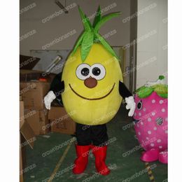 Halloween Yellow Pineapple Mascot Costumes Cartoon Mascot Apparel Performance Carnival Adult Size Promotional Advertising Clothings