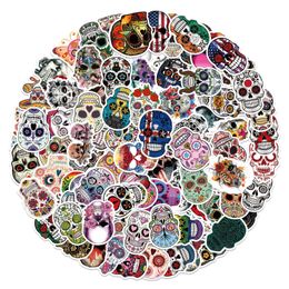 100pcs/set waterproof Skateboard stickers Colourful skulls Horror For notebook laptop bottle Helmet car sticker PVC Guitar Decals