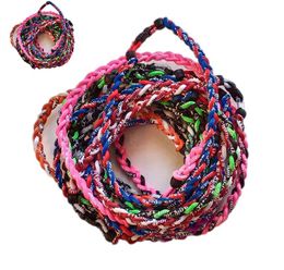 Titanium Sport Accessories softball GE beads weaves triple twist single rope necklace baseball tornado bracelet weaves necklaces for kids youth and athletic