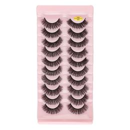 Handmade Reusable D Curved Russian Strip False Eyelashes Soft & Vivid Thick Curly Multilayer 3D Fake Lashes Makeup for Eyes 8 Models DHL Eyelash Extensions