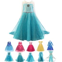 Abiti da ragazza Fantasy Girls Party Children Principessa Summer Elegante costume blu a blu di compleanno Abito da ballo da sera per 4-10t KidsGirl '