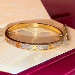 Gypsophila Screwdriver Bracelets for Women Tennis Stainless Steel Rose Gold Couple Diamond Luxury Bracelet Fashion Jewellery In Hand Valentine Day