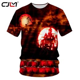 Mens Creative Street Clothing 3D Printed Funny Castle Halloween Big Size Man 6XL O Neck T Shirt 220623