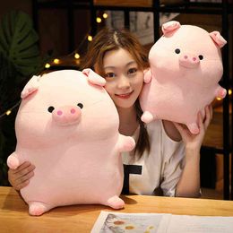 Cm Nude Pink Piggy Doll Cute Permanent Animal Short Hug Girls Ladies Girlfriends Present J220704