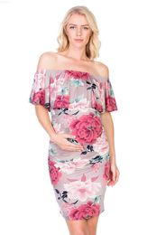 Sleep Lounge & Womens Soft Dress Popular Rose Print Pregn J220823