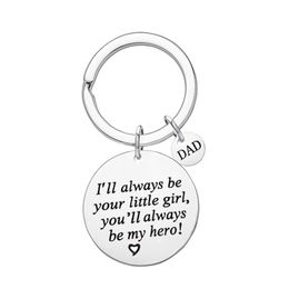 Fathers Day Gift Keychain Dad You Will Always Be My Hero Birthday Valentine Father Gift Dadly from Daughter Son Kids Wife