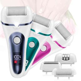 Epilator 4 In 1 Electric Women Hair Removal Painless Shaving Foot File Pedicure Tools Machine Female Face Bikini Body Leg220422