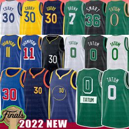 Jayson Tatum Klay Thompson Stephen Curry Basketball Jersey Jaylen Brown Marcus Smart James Wiseman Jerseys 0 30 11