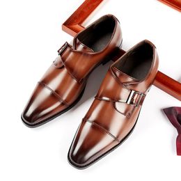 Dress Shoes 2022 Leather Business Men's Formal Wear Gentleman Single Office Professional Wedding