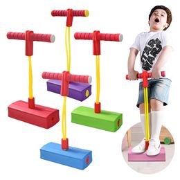 Kids Sports Games Toys Foam Pogo Stick Jumper Indoor Outdoor Fun Fitness Equipment Improve Bounce Sensory Toys for Boy Girl Gift 220621