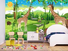 3D stereoscopic wallpaper for walls papel de parede living room bedroom beautiful scenery animals wall stickers non-woven wallpaper