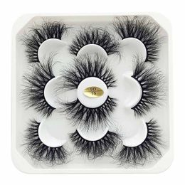 5 pairs 25mm natural 3D false eyelashes fake lashes makeup kit Mink Lashes extension maquiagem Eyes