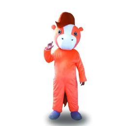 2022 Halloween orange Horse Mascot Costume Customization Cartoon Anime theme character Christmas Fancy Party Dress Carnival Unisex Adults Outfit