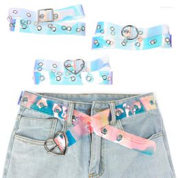 Belts Transparent Waist Belt For Women Girls Metal Pin Buckle Clear Waistband PU Cute Fashion Jeans Dress StrapBelts