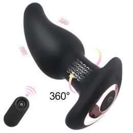 10 Speed Anal Anus Vibrator Vagina Vibrators Rotating Beads Wireless Remote Control Silicone sexy Toy G-spot Clit Stimulator Beauty Items