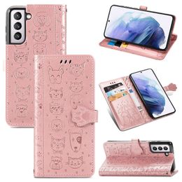 Pu Leather Flip Cases For Samsung Galaxy S21 S20 FE S10 S9 Note 10 Plus 20 Ultra A50 A51 A52 A70 A71 Wallet Card Slot Cover