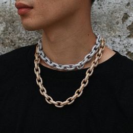 Chains Sterling Silver 3A CZ Stone Paved Bling Iced Out 10mm O Shape Link Chain Necklace For Men Hip Hop Rapper JewelryChains