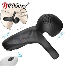 Remote Vibrator For Couple Women Vaginal Clitoris Stimulator sexy Toys Adult Men Penis Ring Cockring Male Cock Rings Peni Sleeve