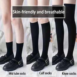 Socks & Hosiery JK Woman Black White Lolita Stockings 3 Style Solid Color Fashion Kawaii Cosplay Sexy Nylon For Girls