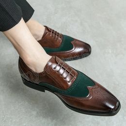 Luxury Italian Style Oxford Shoes Men High Quality Cow Leather Shoes Male Suit Elegant Wedding Party Office Shoes