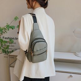 Fashion women's Messenger Bags Japanese small shoulder bag casual woman 2022 new winter chest bag popular solid color waist bags for short trips