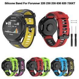 Watch Bands Sport Silicone Band For Forerunner 220 230 235 620 630 Approach S20 S5 S6 735XT Repacement Strap Women Men Official Hele22