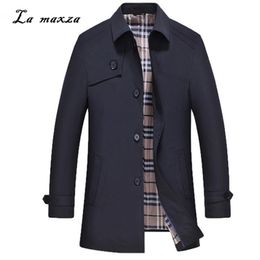 Plus Size 2020 Smart Casual Slim Mens Coats Overcoats Pockets Fashion Winter Warm Dress Coat Mens LJ201106