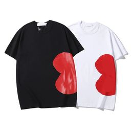 Play Designer Mens t Shirts Heart Badge Brand Fashion Womens Short Sleeve Cotton Top Polo Shirt Clothing3GSV3GSV