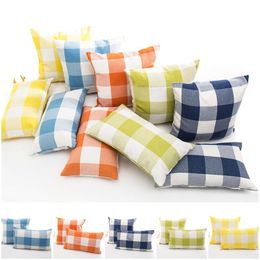 Cushion/Decorative Pillow Modern Plaids Linen Pillowcase 30 50/40 40/45 45/50 50/55 55/60 60CM Nordic Decorative Cushion Covers Sofa Couch T