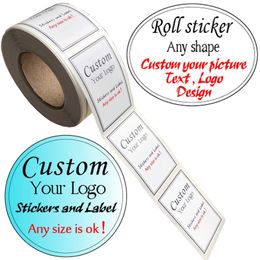 300PCSlot 2.58cm Custom Wedding Personalised Design Your Label Gift Box Birthday Party Seal Sticker Selfadhesive 220613