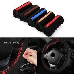 Steering Wheel Covers Black Suede Braid Car Cover For F01 F02 F30 F32 F10 F11 F07 F20 F21 F22 F23 G20 F31 F34 F36 Gt E46 E53 X5 MSteering Co