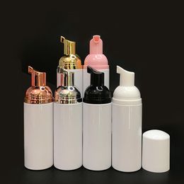 Rose Gold Foaming Pump Bottles Plastic Mini Foam Sispensing Refill Bottle Soap Dispenser for Cleaning Travel Cosmetics Packaging 60ml