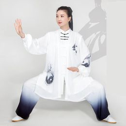 Ethnic Clothing Women Cotton Oriental Vintage Tai Chi Suit Wushu Martial Art Uniform Chinese Style Jacket Pant Morning Exercise CostumeEthni