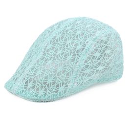 Lace Berets Caps for Women Silk Screen Peaked Cap Summer Travel Outdoor Breathable UV Protection Hat Visors Casual Wedding Hat