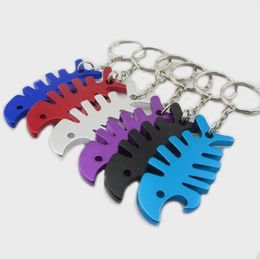 200pcs Fish Bottle Opener, Fish-Bone Bottle-Openers Keychain, Customized Animal Shape Bottle-Opener Keychains Wholesale SN3737