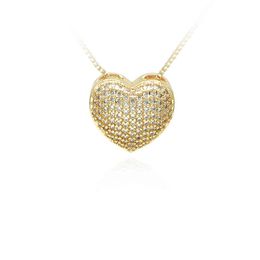 african beads necklaces UK - Wholesale Xingyu Jewelry brass pendant romantic ladi gold plated hight quality cz heart pendant necklace 2022 Charms