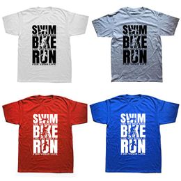 -Camisetas para hombres Triatlón Triatleta Running Nadings Balkings Camiseta Funny Men Summer Algodón Camiseta de manga corta Camiseta XS-3XL