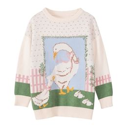 Sweet cute bow lady swan o-neck pullover sweater winter 201210